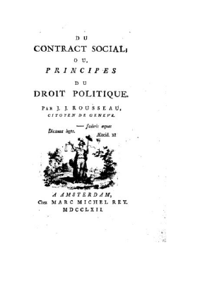 Couverture de Rousseau - Du contrat social (1762) wikisource